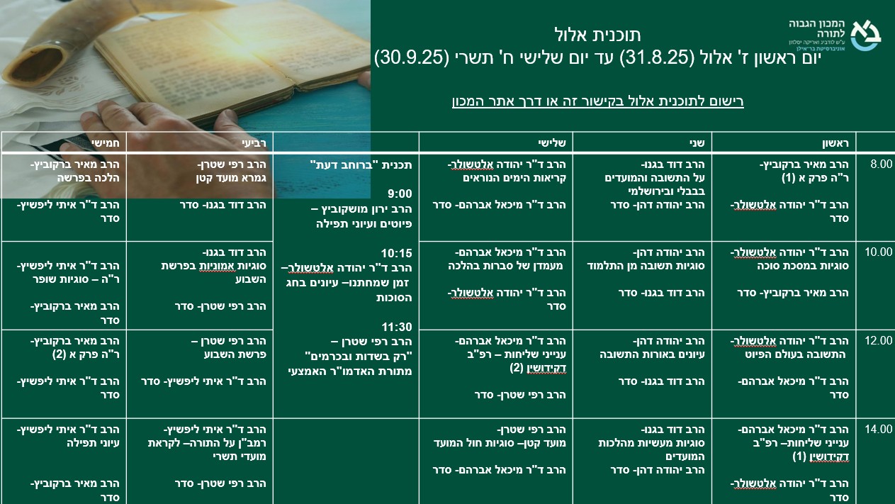 אלול תשפה